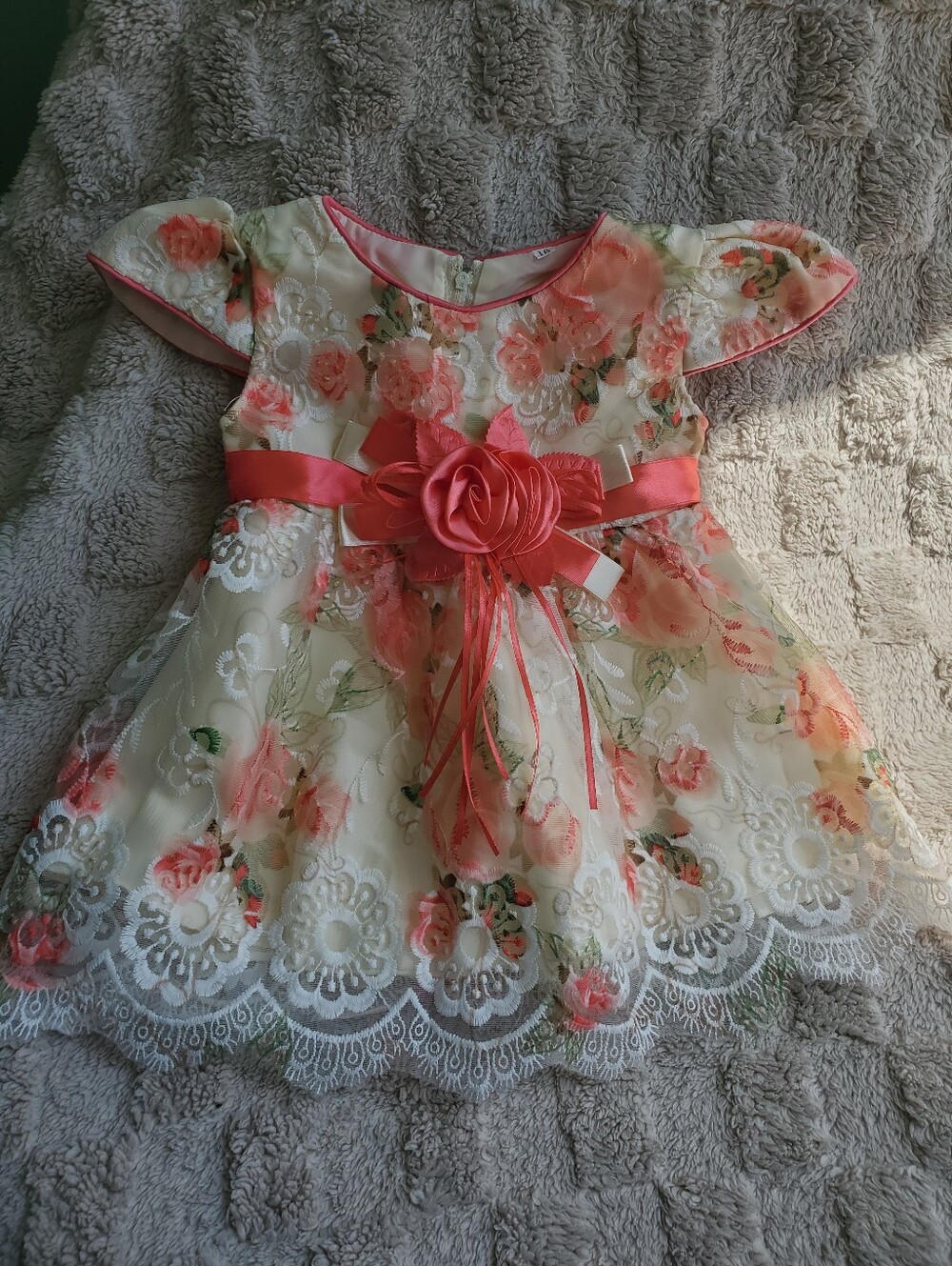 Floral White & Pink Dress